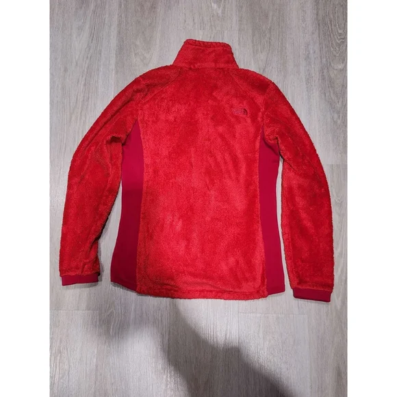 The North Face Womens Fleece Jacket Full Zip Red M/M Jacket Used - Picture 2 of 10